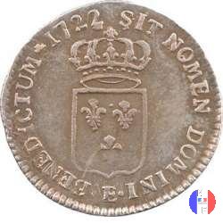 1/6 di scudo di Francia 1722 (Tours)