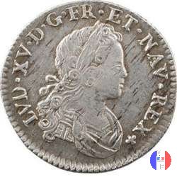 1/6 di scudo o 20 sols di Francia-Navarra 1719 (Paris)