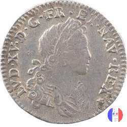 1/6 di scudo o 20 sols di Francia-Navarra 1720 (Montpellier)