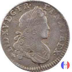 1/6 di scudo o 20 sols di Francia-Navarra 1720 (La Rochelle)