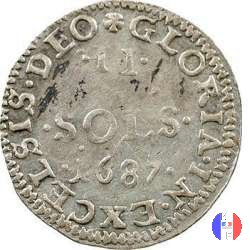 2 Sols di Strasburgo 1687 (Strasbourg)