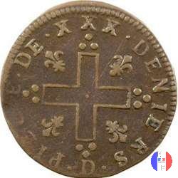 30 denari ai 2 L coronati 1711 (Lyon)