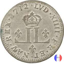 30 denari ai 2 L coronati 1712 (Lyon)