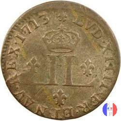 30 denari ai 2 L coronati 1713 (Metz)