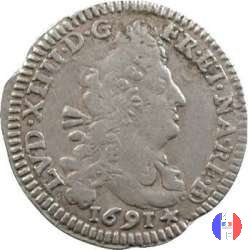 4 Sols di Béarn ai 2 L 1691 (Pau)