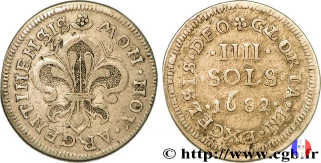 4 Sols di Strasburgo 1682 (Strasbourg)