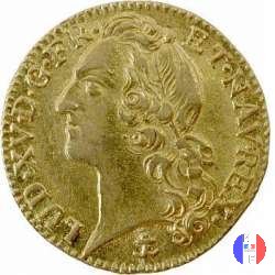 Doppio Luigi al bandeau dal 1742 al 1749 1743 (Aix-en-provence)