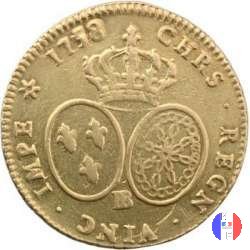Doppio Luigi al bandeau dal 1750 al 1762 1758 (Strasbourg)