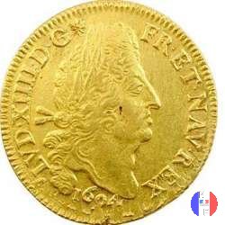 Doppio Luigi d'oro ai 4 L 1694 (Paris)