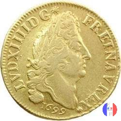 Doppio Luigi d'oro ai 4 L 1699 (Paris)