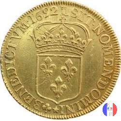 Doppio Luigi d'oro allo scudo 1692 (Lille)