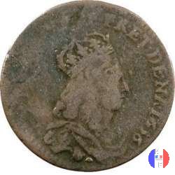 Liard di Francia al busto giovanile II tipo 1656 (Bordeaux)