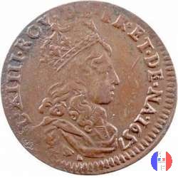 Liard di Francia al busto giovanile II tipo 1657 (Acquigny)