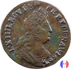 Liard di Francia busto virile III tipo (1693/98) 1693 (Aix-en-provence)