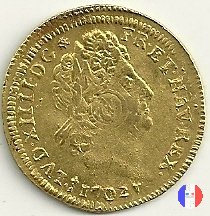 Luigi d'oro agli 8 L e alle insegne 1702 (Montpellier)