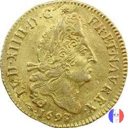 Luigi d'oro ai 4 L dal 1693 al 1695 1693 (Lyon)