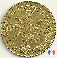 Luigi d'oro ai 4 L dal 1696 al 1700 1699 (Paris)