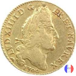 Luigi d'oro ai 4 L dal 1696 al 1700 1700 (Lyon)