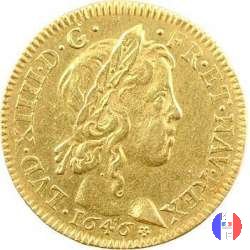 Luigi d'oro mèche longue dal 1646 al 1652 1646 (Rouen)