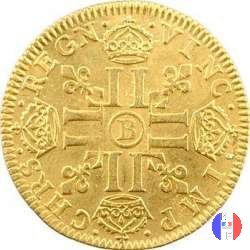 Luigi d'oro mèche longue dal 1646 al 1652 1646 (Rouen)