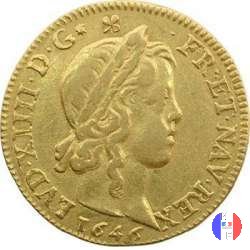 Luigi d'oro mèche longue dal 1646 al 1652 1646 (Montpellier)