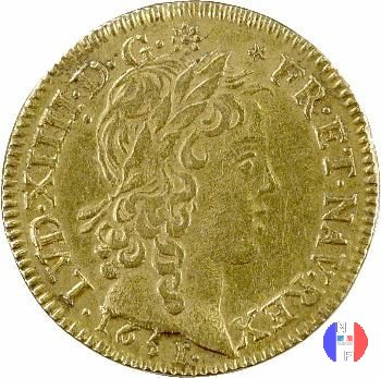 Luigi d'oro mèche longue dal 1646 al 1652 1651 (Paris)