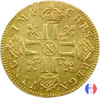 Luigi d'oro mèche longue dal 1646 al 1652 1651 (Montpellier)