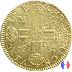 Luigi d'oro mèche longue dal 1646 al 1652 1651 (Amiens)