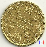 Luigi d'oro mèche longue dal 1646 al 1652 1652 (Limoges)