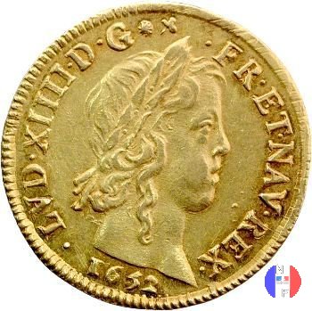 Luigi d'oro mèche longue dal 1646 al 1652 1652 (Montpellier)