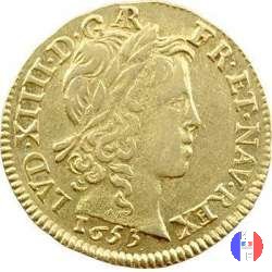 Luigi d'oro mèche longue dal 1653 al 1659 1653 (Arras)