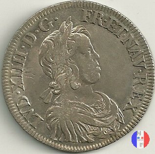 scudo " à la mèche courte" 1643 (Paris)