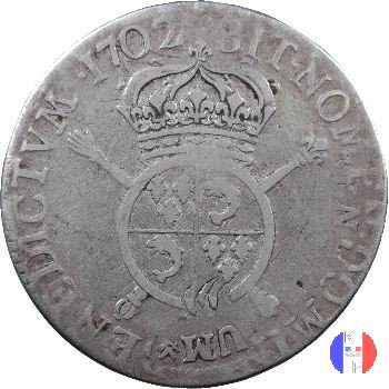 scudo del Delfinato "aux insignes" 1702 (Grenoble)