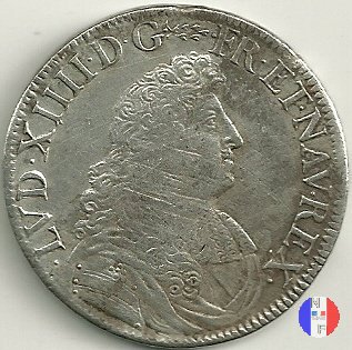 scudo à la cravate 1re emission 1676 (Paris)