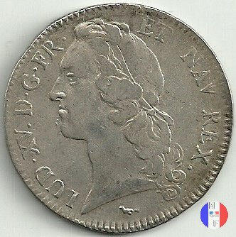 scudo "au bandeau" dal 1740 al 1744 1744 (Bourges)