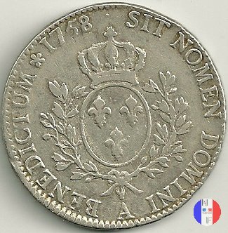 scudo "au bandeau" dal 1758 al 1762 1758 (Paris)