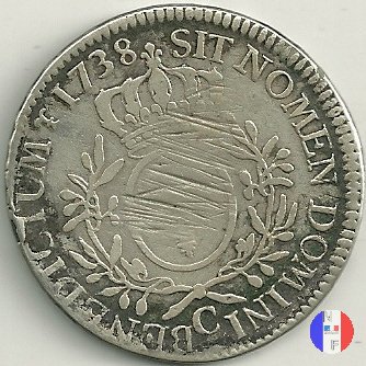 scudo " aux branches" dal 1737 al 1739 1738 (Caen)