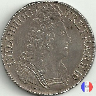 scudo "de Béarn aux 3 couronnes" 1711 (Pau)