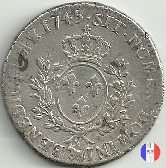 scudo di Béarn "au bandeau" 1745 (Pau)