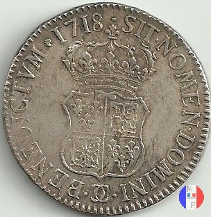 scudo di Francia-Navarra 1718 (Besançon)