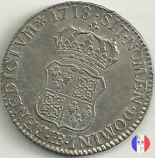 scudo di Francia-Navarra 1718 (Strasbourg)