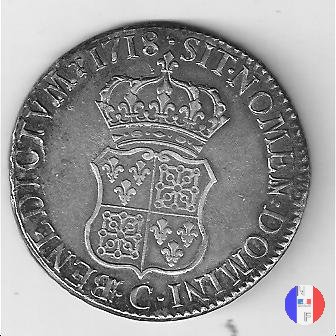 scudo di Francia-Navarra 1718 (Caen)