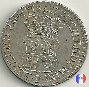 scudo di Francia-Navarra 1718 (Lyon)