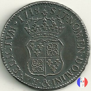 scudo di Francia-Navarra 1718 (Aix-en-provence)