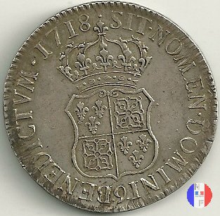 scudo di Francia-Navarra 1718 (Rennes)