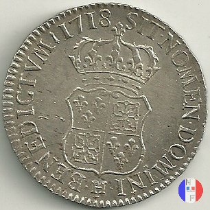 scudo di Francia-Navarra 1718 (La Rochelle)