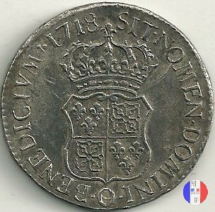 scudo di Francia-Navarra 1718 (Riom)