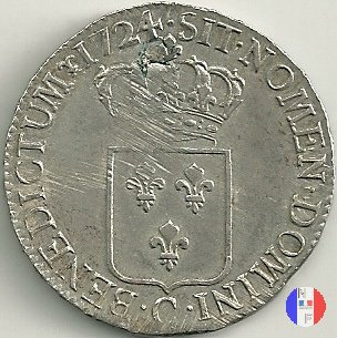 scudo di Francia (anno 1724) 1724 (Caen)