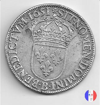 scudo " à la mèche longue" 1651 (Rouen)