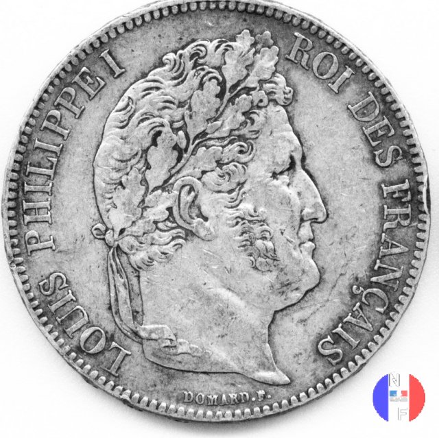 5 franchi - testa coronata 1840 (Parigi)